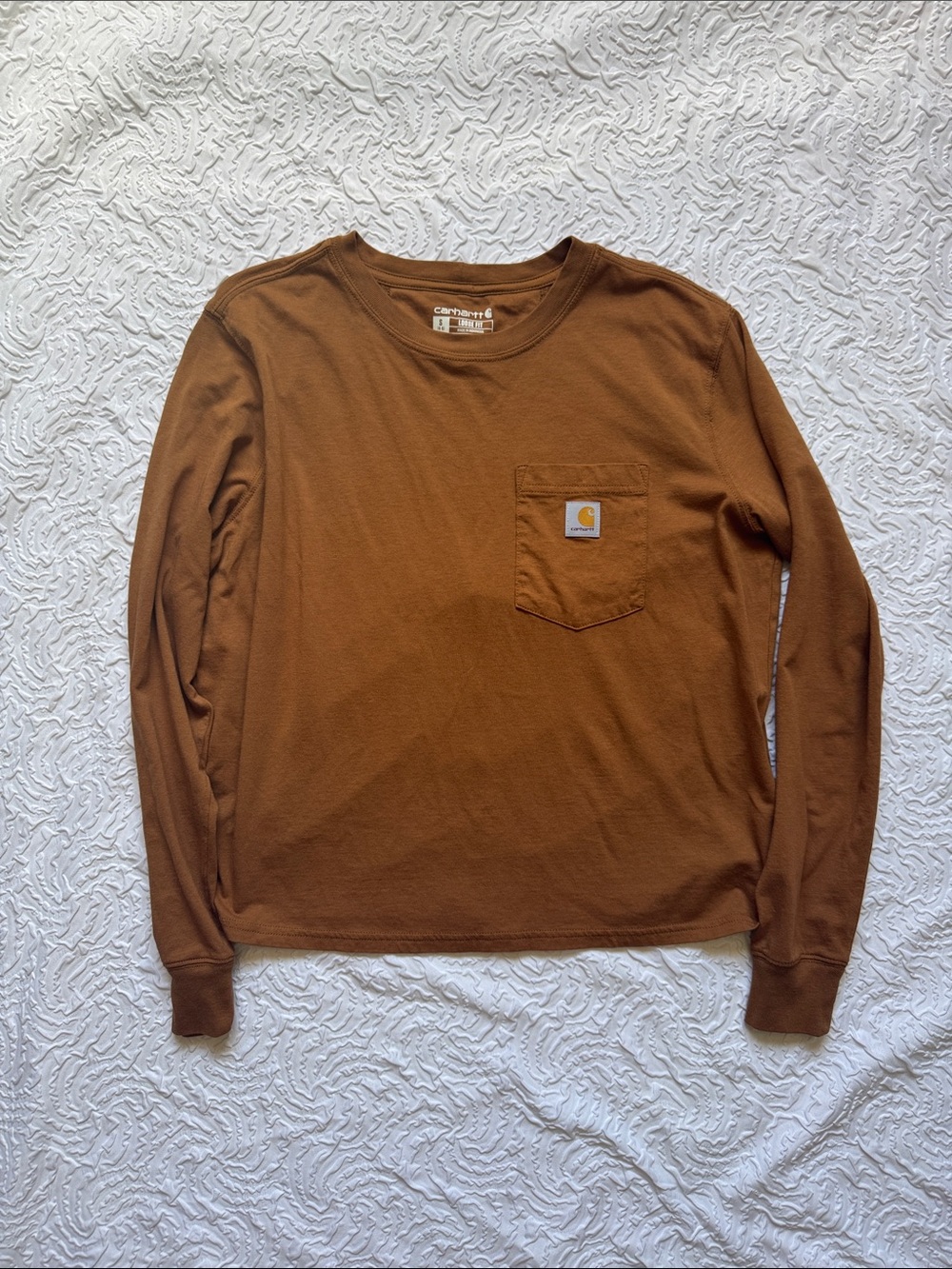 Carhartt Men’s Brown Workwear Long-Sleeve Pocket Tee